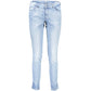 Light Blue Cotton Women Jeans