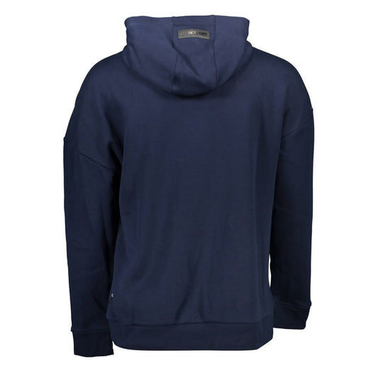 Blue Cotton Men Sweater