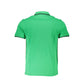 Chic Green Cotton Polo with Contrast Detailing