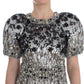 Silver Crystal Embellished Shift Dress Masterpiece