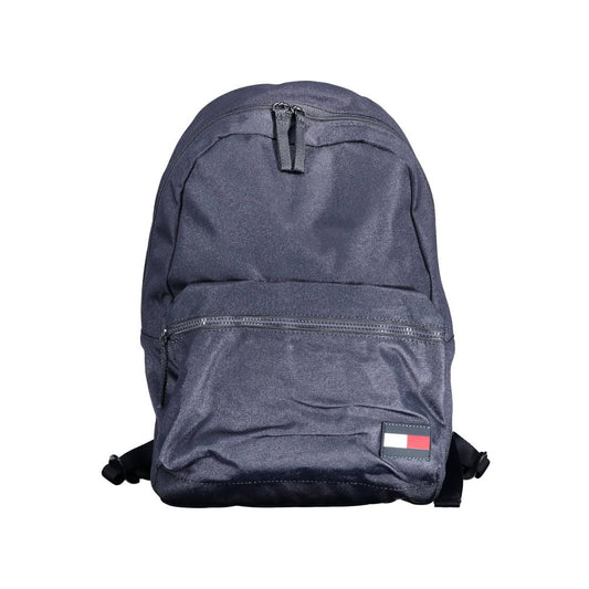 Blue Polyester Men Backpack