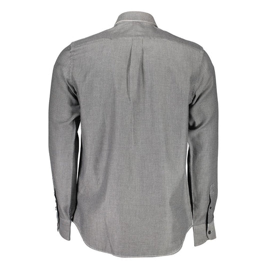 Black Cotton Men Shirt