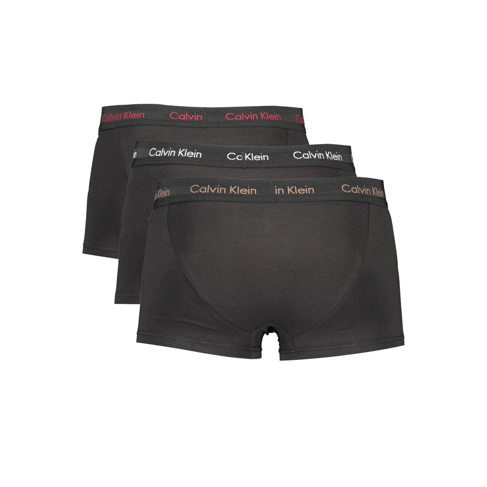 Black Cotton Men Underwear Trunk Pack