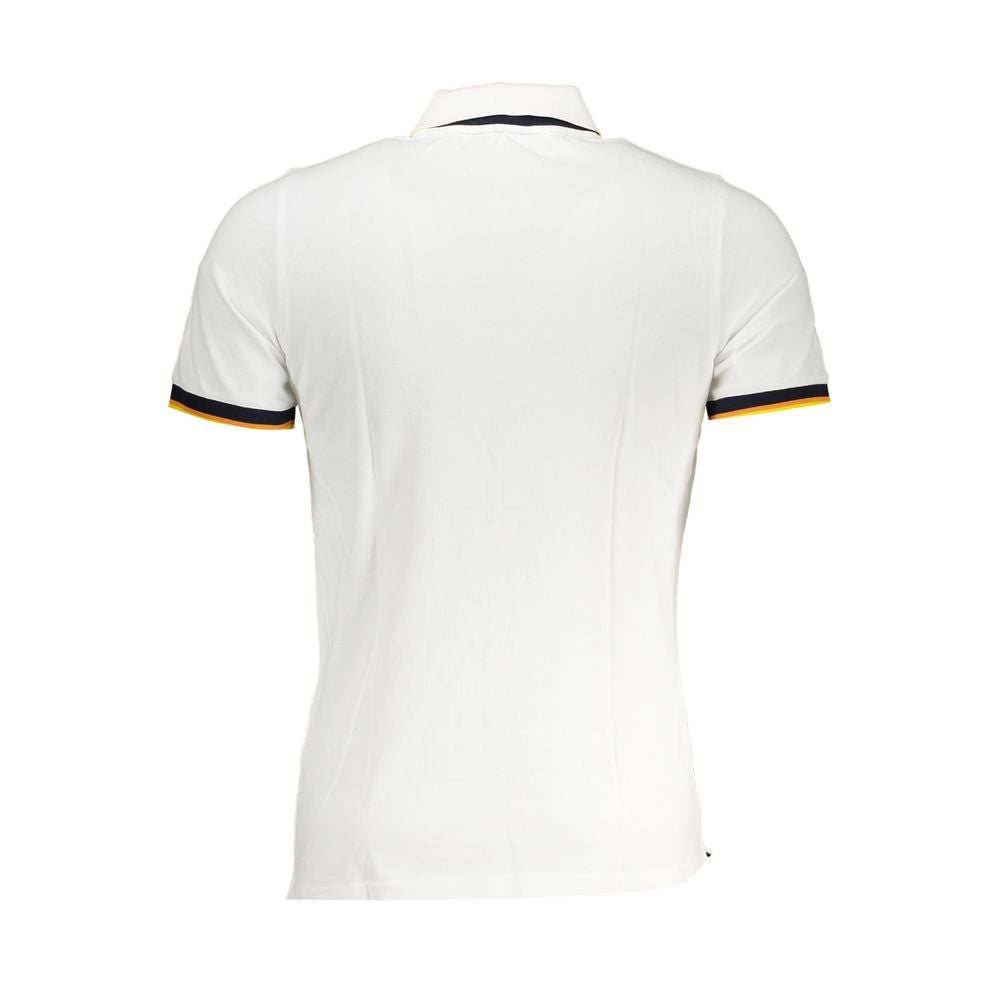 Sleek White Polo Shirt with Contrast Detail