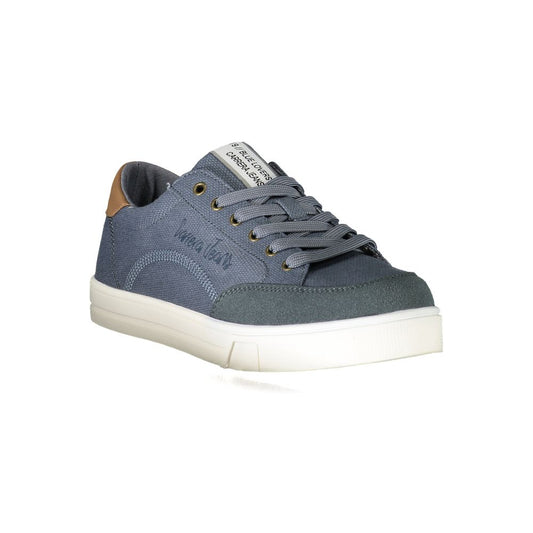 Blue Polyester Sneaker