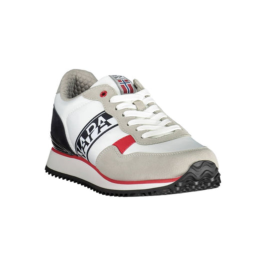 White Polyester Men Sneaker