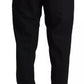 Black Wool Stretch Dress Trouser Pants