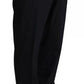 Black Wool Stretch Dress Trouser Pants