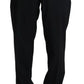 Black Wool Stretch Dress Trouser Pants