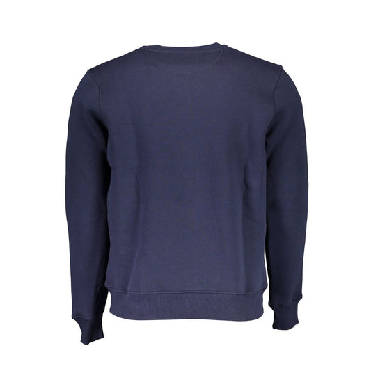 Blue Cotton Men Sweater