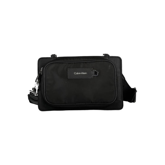 Black Polyester Men Shoulder Bag