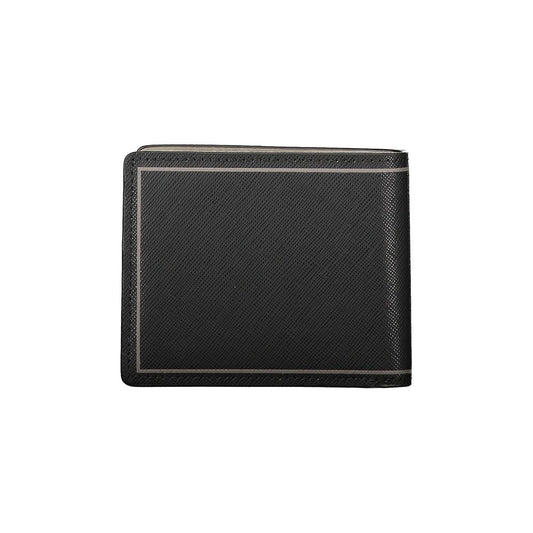 Black Leather Double Card Wallet