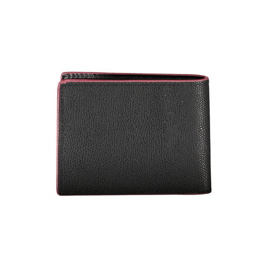 Elegant Leather Bifold Wallet with Contrast Accents