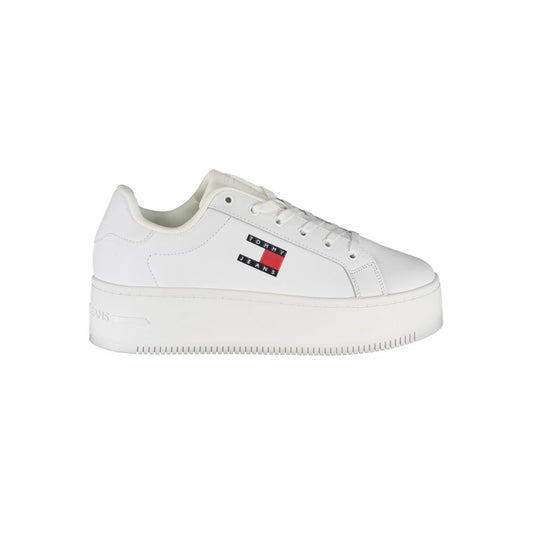 White Polyester Sneaker