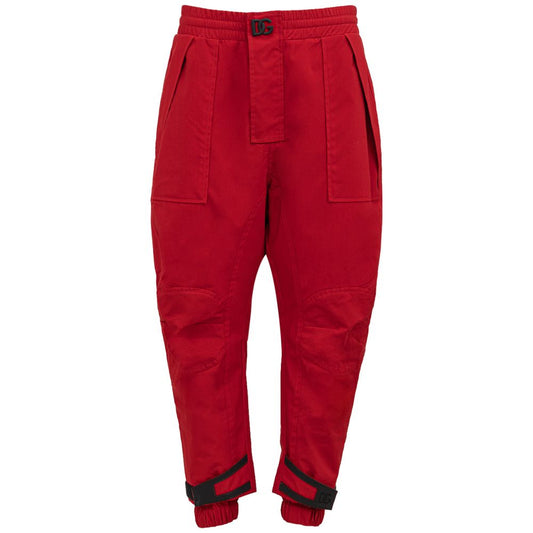 Red Polyamide Jeans & Pant