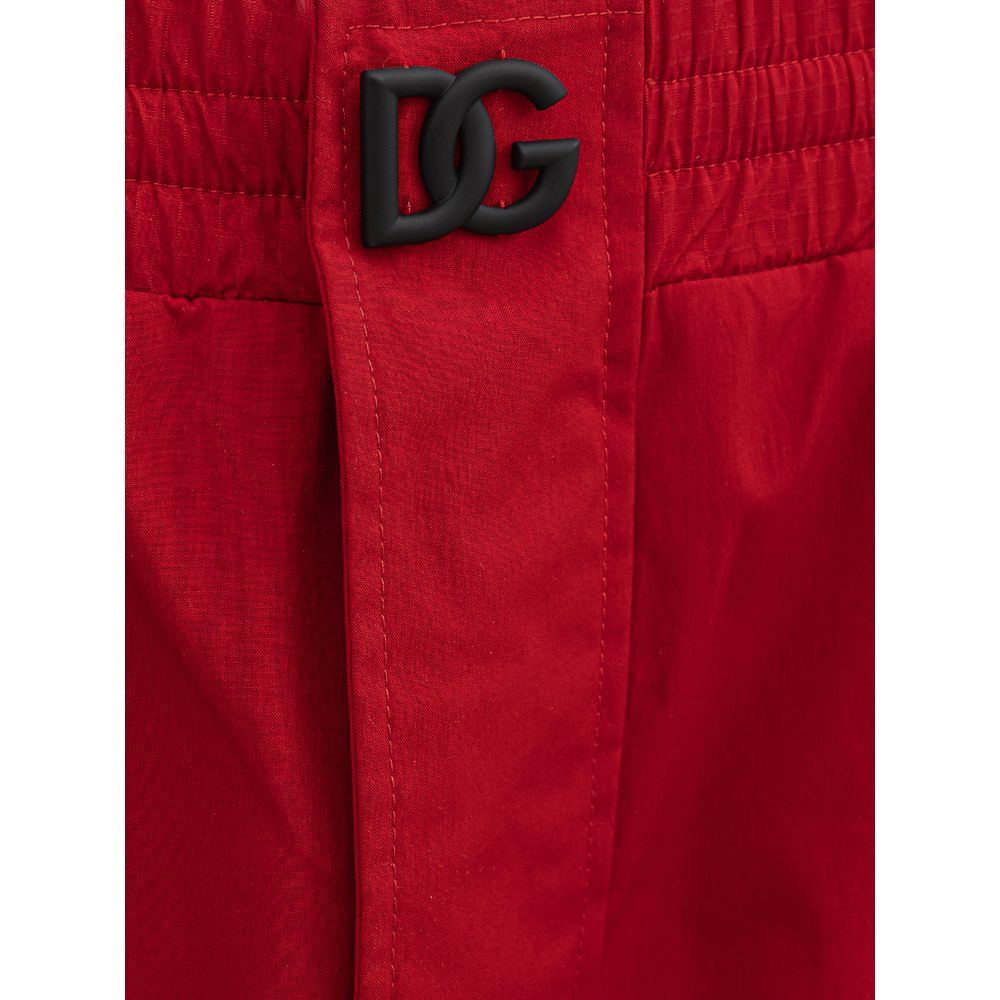 Red Polyamide Jeans & Pant