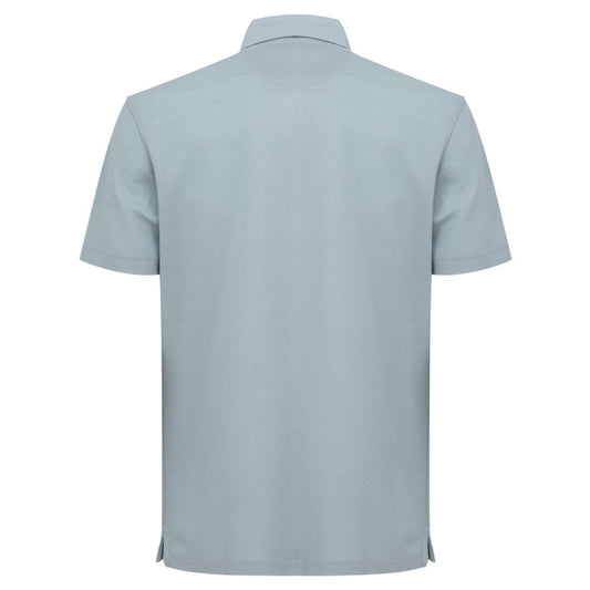 Blue Cotton Polo Shirt