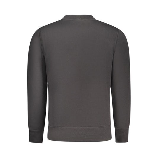 Black Cotton Men Sweater