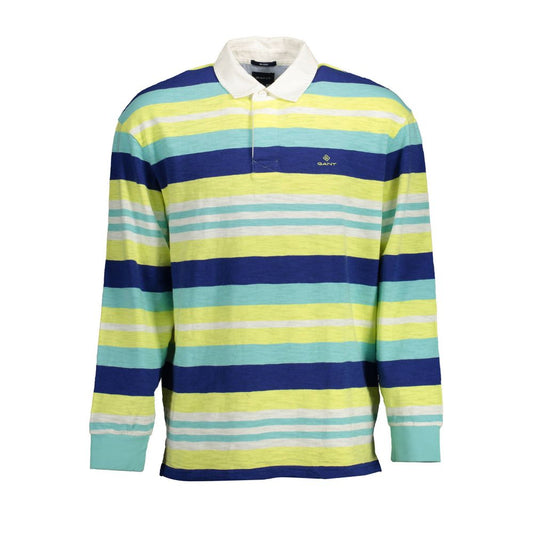 Yellow Cotton Men Polo Shirt