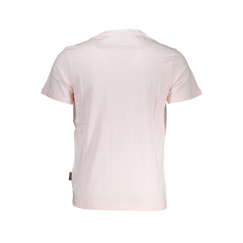 Pink Cotton Men T-Shirt