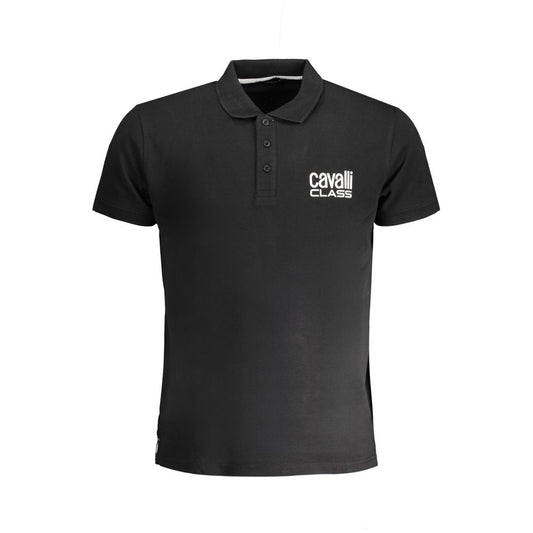 Black Cotton Polo Shirt