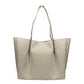 Emilia Large Signature PVC Tote Bag Purse Light Cream