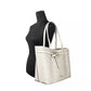 Emilia Large Signature PVC Tote Bag Purse Light Cream