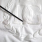 White Cotton Hooded Pullover Sweatshirt Sweater