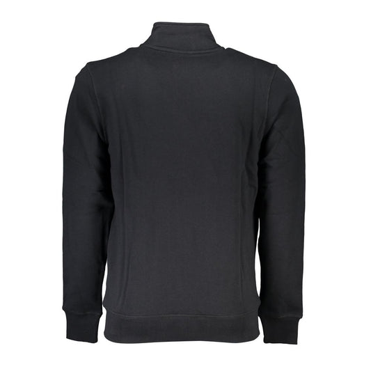 Black Cotton Men Sweater