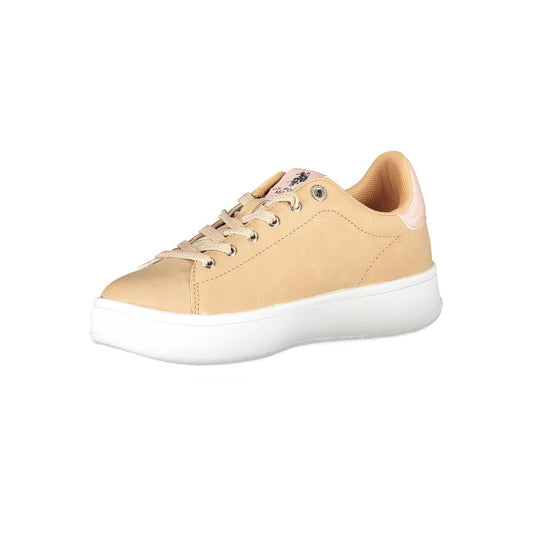 Beige Polyester Women Sneaker