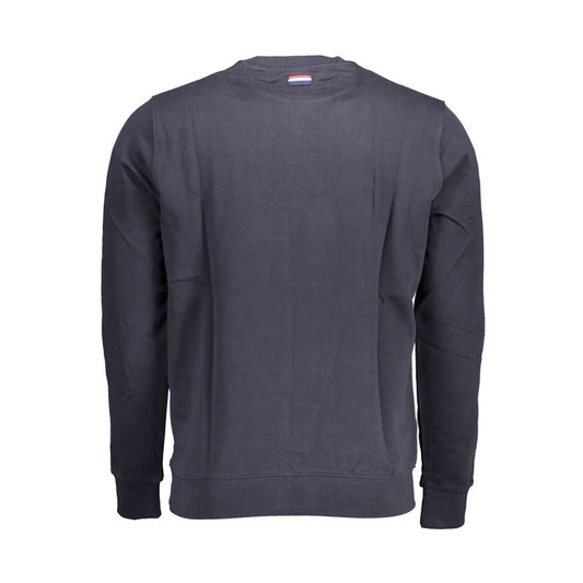 Blue Cotton Men Sweater