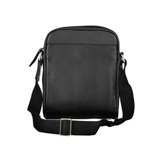 Black Leather Men Shoulder Bag