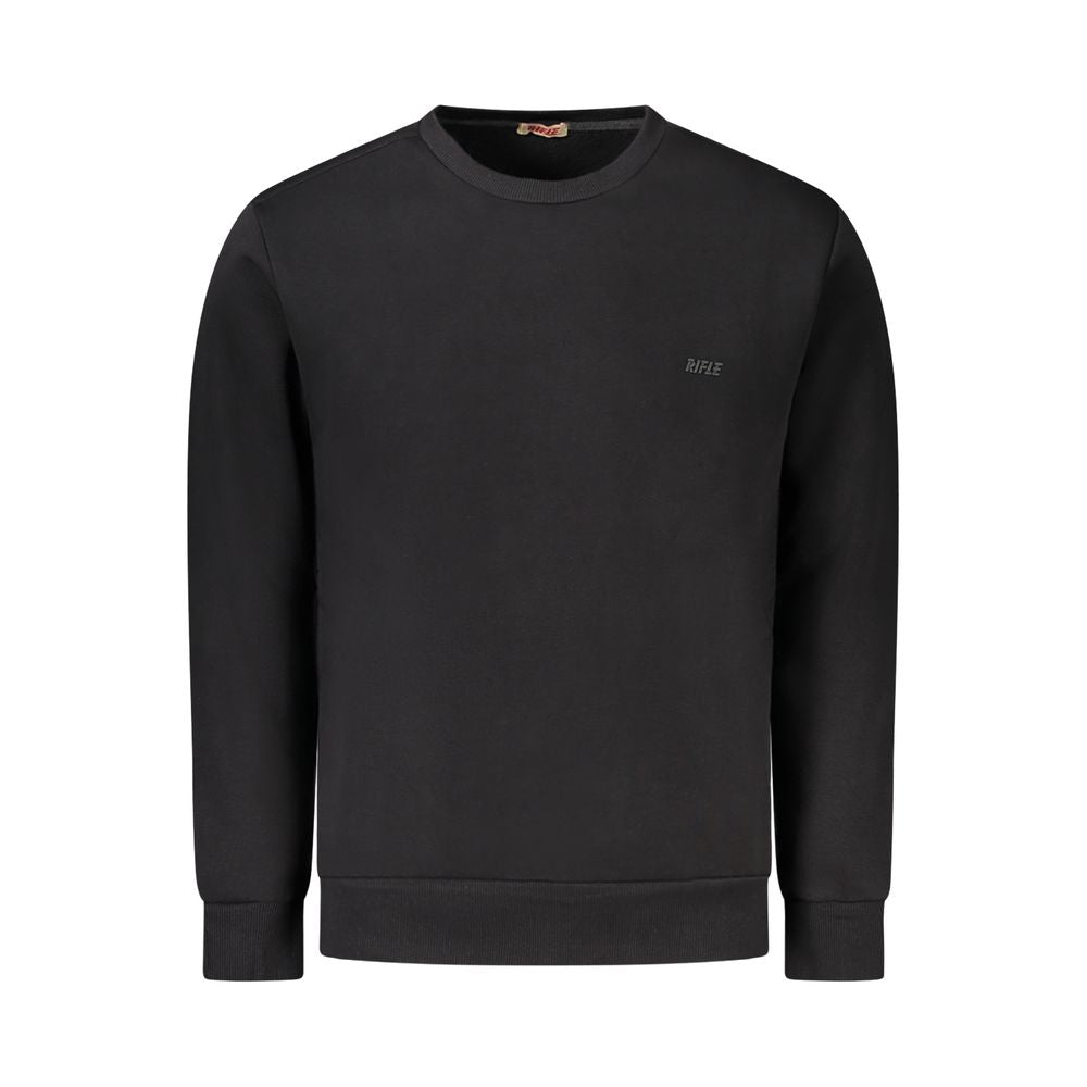 Black Cotton Men Sweater