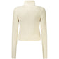 Beige Polyester Women Sweater Turtleneck