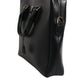 Black Smooth Leather Logo Printed Monreale Briefcase Bag