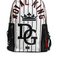 Black White Vulcano Royal King Print Men Backpack Bag