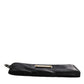 Black Nylon Logo Plaque Keyring Pouch Clutch Bag