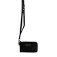 Black Nylon Logo Plaque Keyring Pouch Clutch Bag
