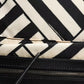 Black White Nylon Leather Travel Back Pack Bag