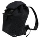 Black Neoprene Nylon DG Logo School Backpack Bag