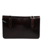 Maroon Horse Leather Logo Plaque Mini Crossbody Bag