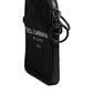 Black Logo Print Scuba Crossbody Shoulder Bag