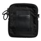 Black Logo Print Scuba Crossbody Shoulder Bag