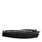 Black Logo Print Scuba Crossbody Shoulder Bag