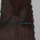 Black Red Viscose Foulard Branded Scarf