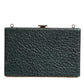 Black Leather Clutch Evening Crossbody Bag