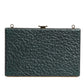 Black Leather Clutch Evening Crossbody Bag