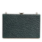 Black Leather Clutch Evening Crossbody Bag