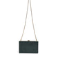 Black Leather Clutch Evening Crossbody Bag