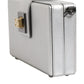 Metallic Silver DG BOX Leather Shoulder Strap Bag